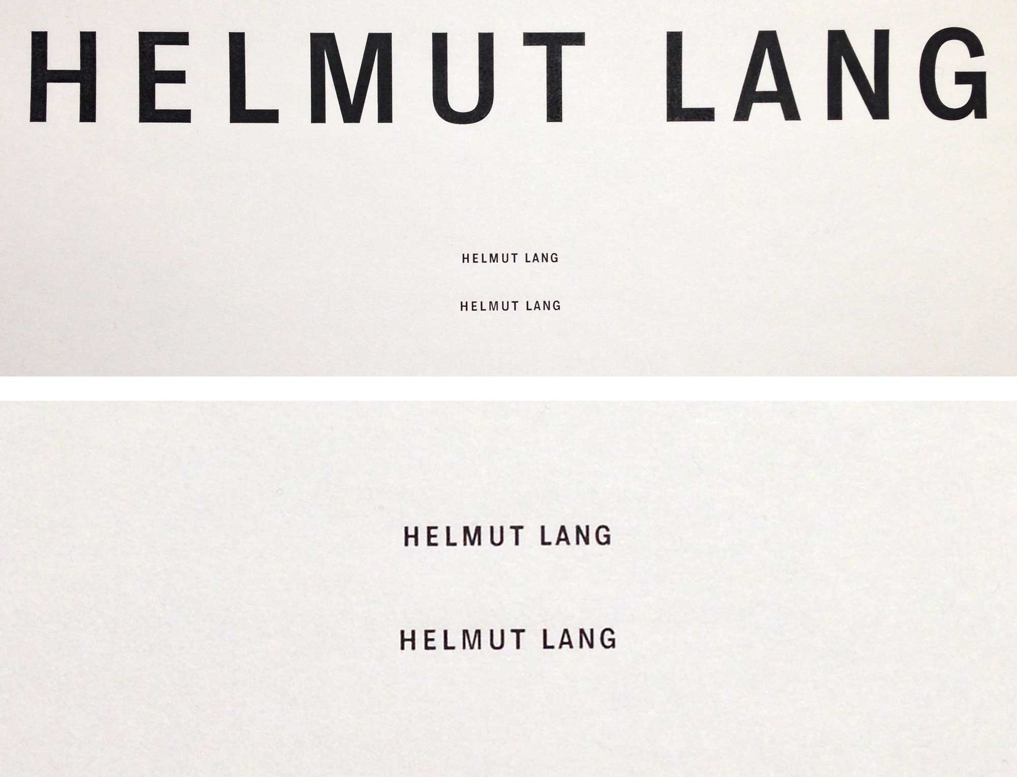 The Helmut Lang Logotype